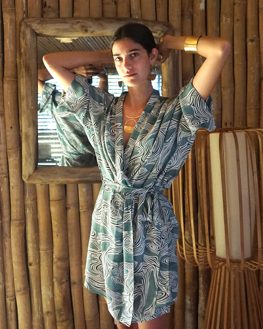 Bed-to-Beach SET (Robe, Top & Shorts) WHALE - Image 9