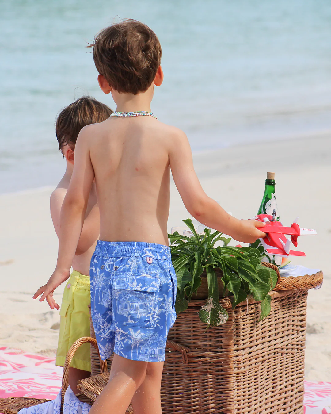 Kids' Swim Shorts PINK HOUSE TOILE - Image 4