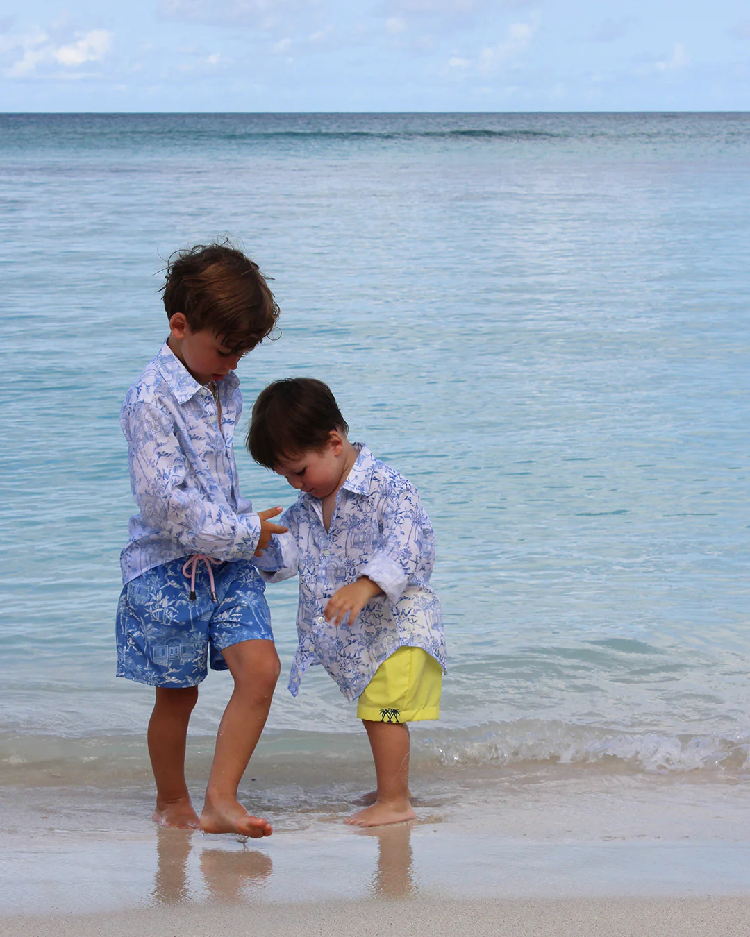 Kids' Swim Shorts PINK HOUSE TOILE - Image 5