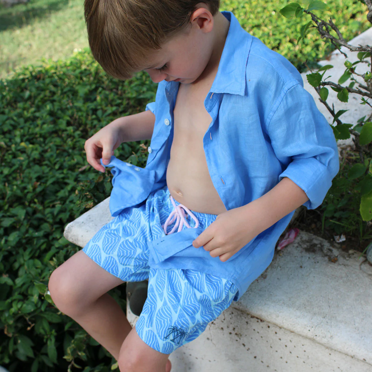 Kids' Swim Shorts STRIPED SHELL - Image 6