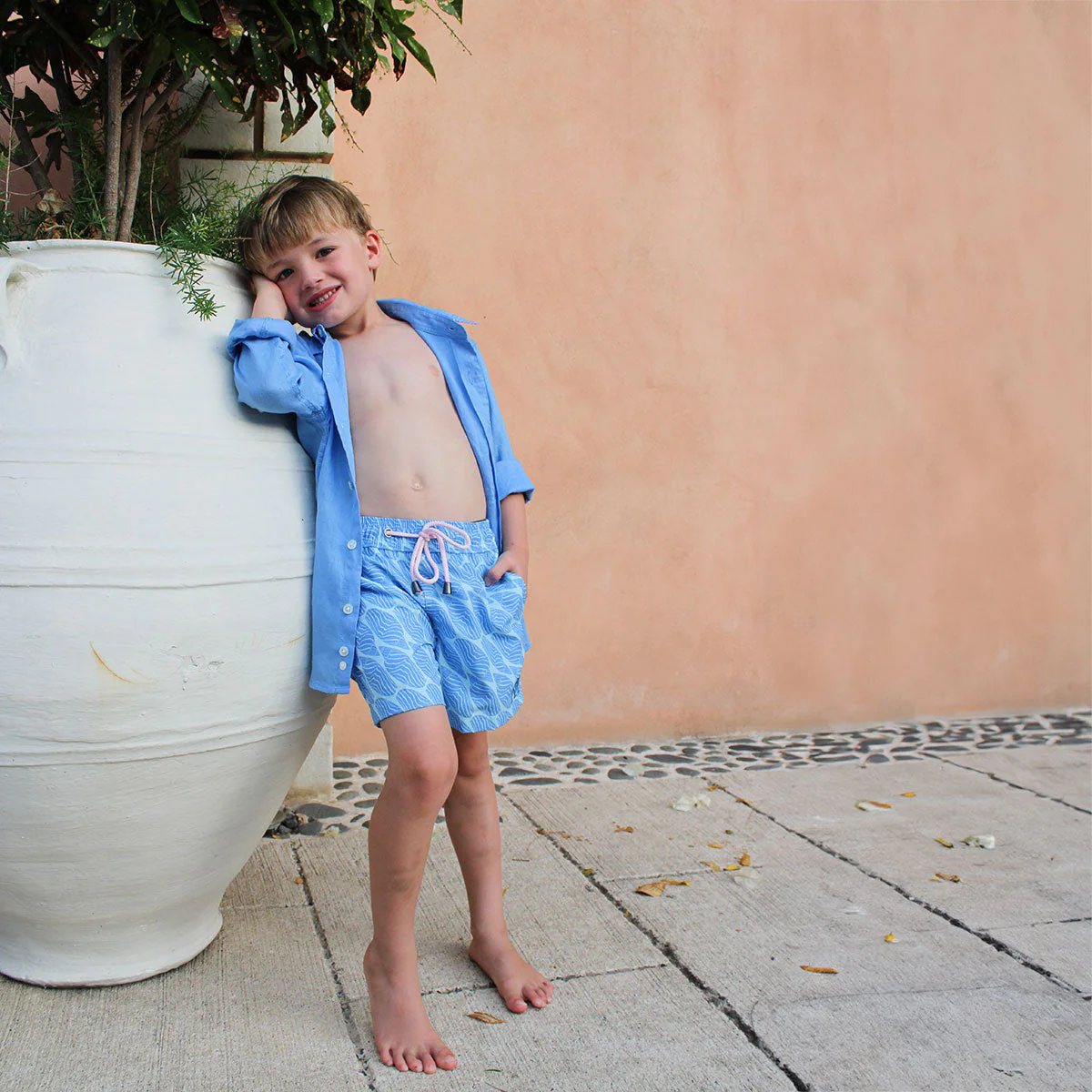Kids' Swim Shorts STRIPED SHELL - Image 7
