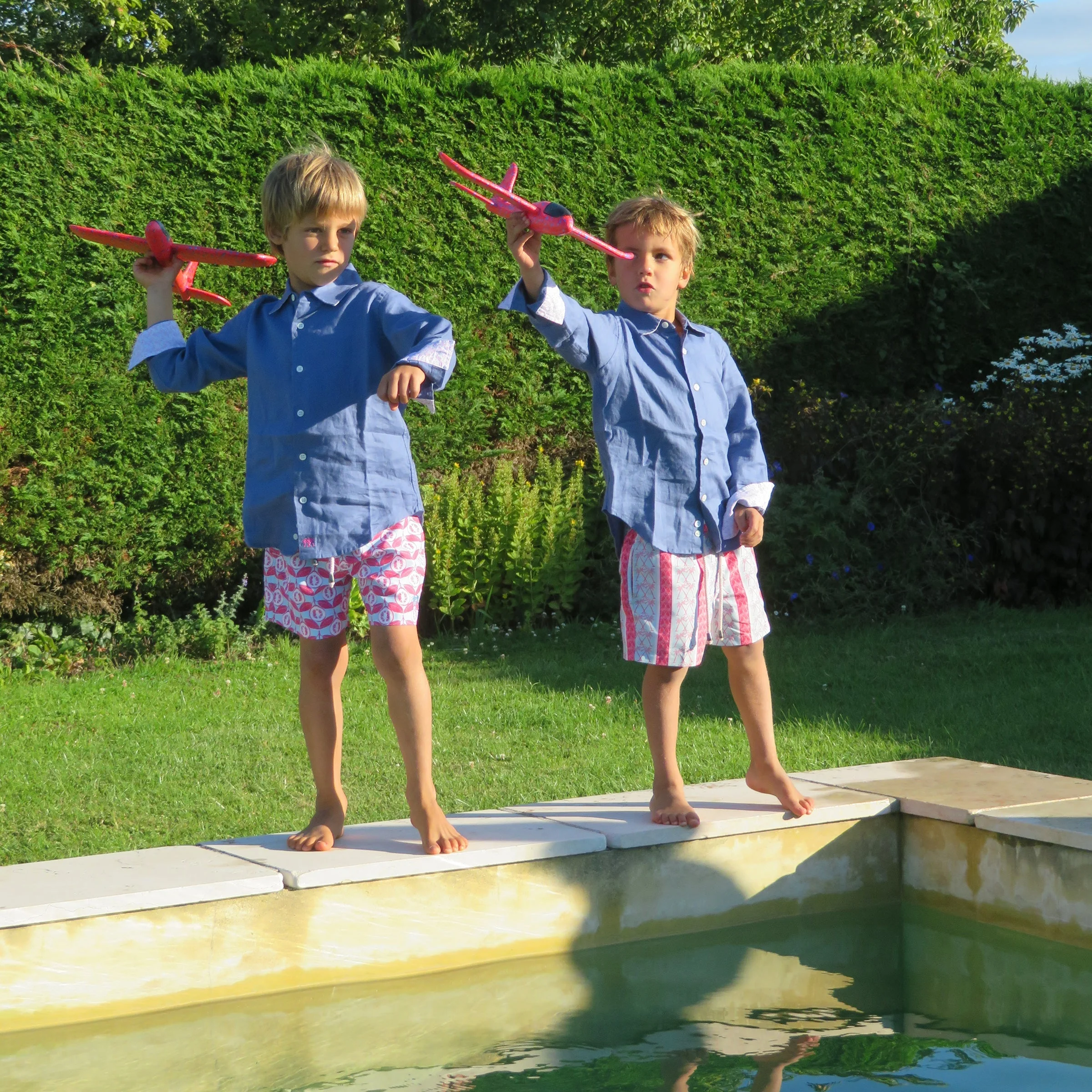 Kids' Swim Shorts PALM STRIPE - Image 6