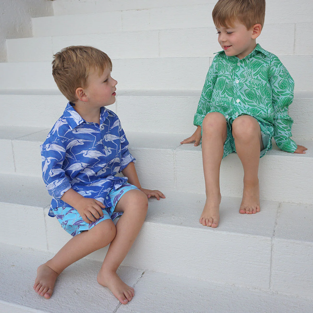 Kids' Linen Shirt EGRET - Image 6