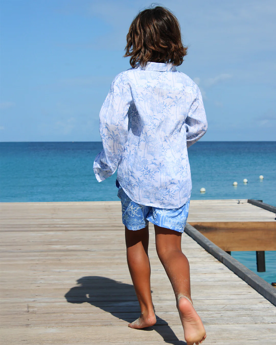Kids' Linen Shirt PINK HOUSE TOILE - Image 4