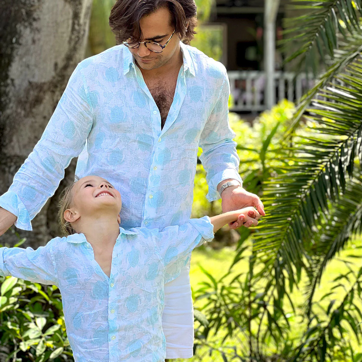 Kids' Linen Shirt TURTLE TRELLIS - Image 11