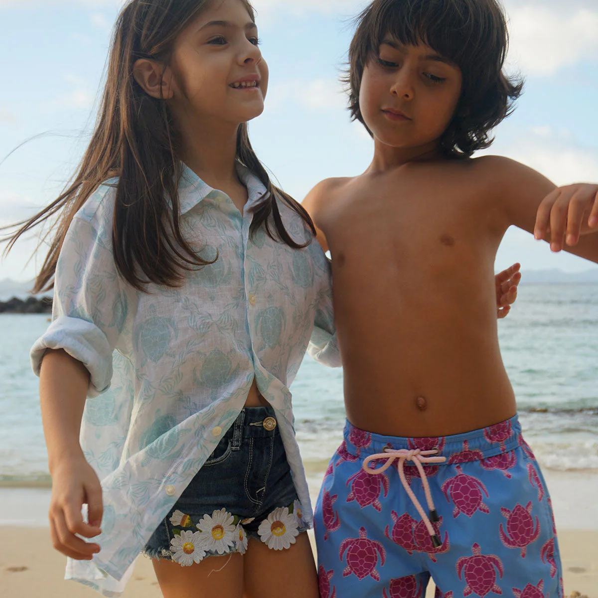 Kids' Linen Shirt TURTLE TRELLIS - Image 6