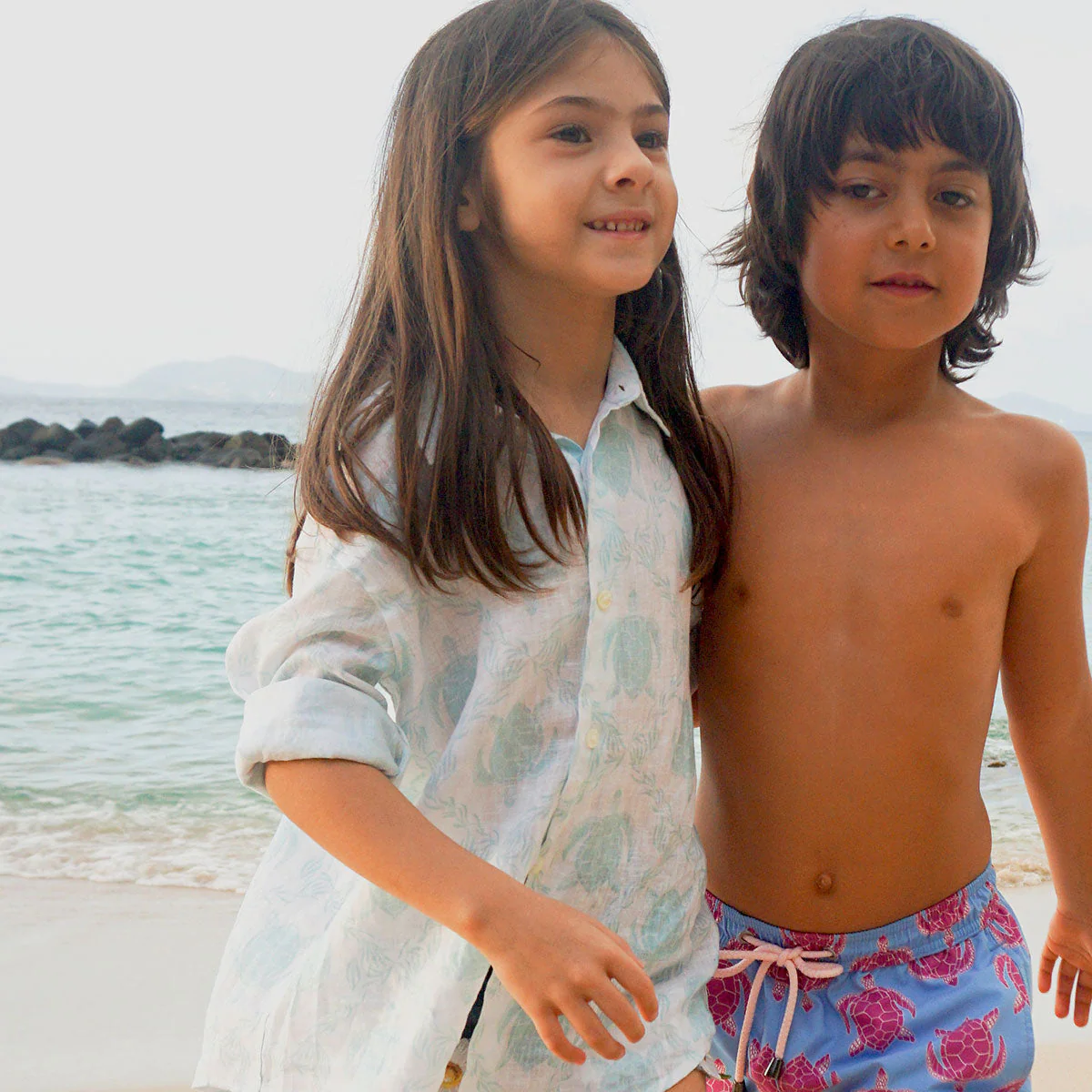 Kids' Linen Shirt TURTLE TRELLIS - Image 7