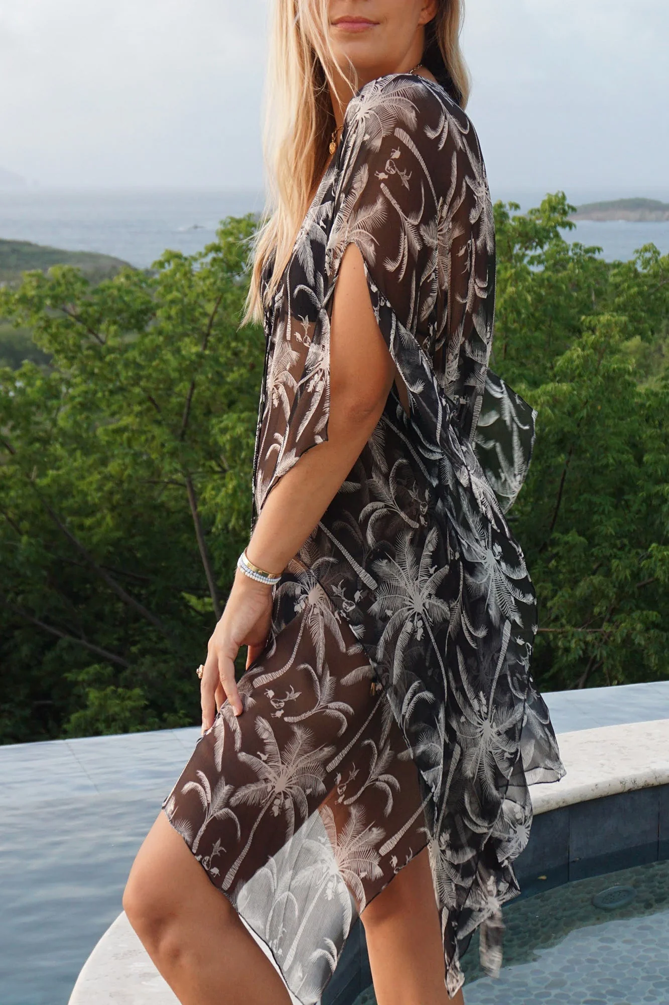 Silk Chiffon Cosima Kaftan PLANTATION - Image 8