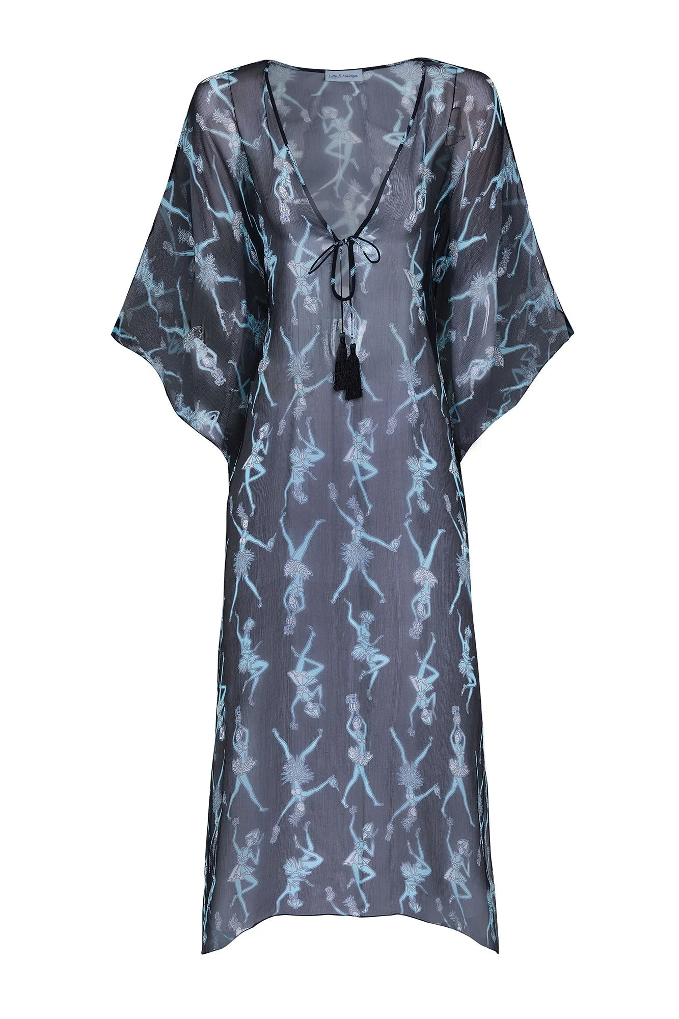 Silk Chiffon Ellie Kaftan FRUIT PUNCH - Image 2