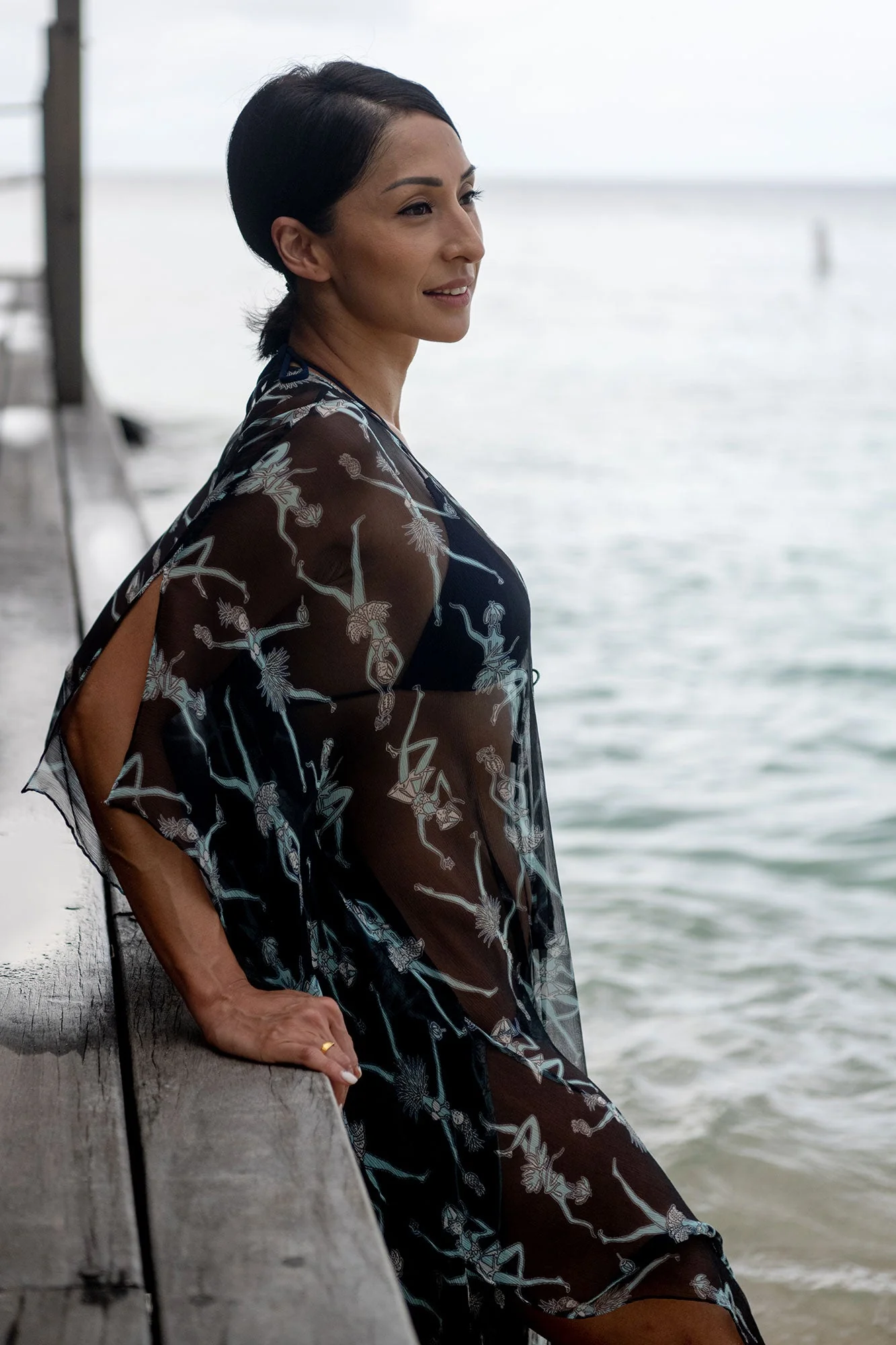 Silk Chiffon Ellie Kaftan FRUIT PUNCH - Image 6