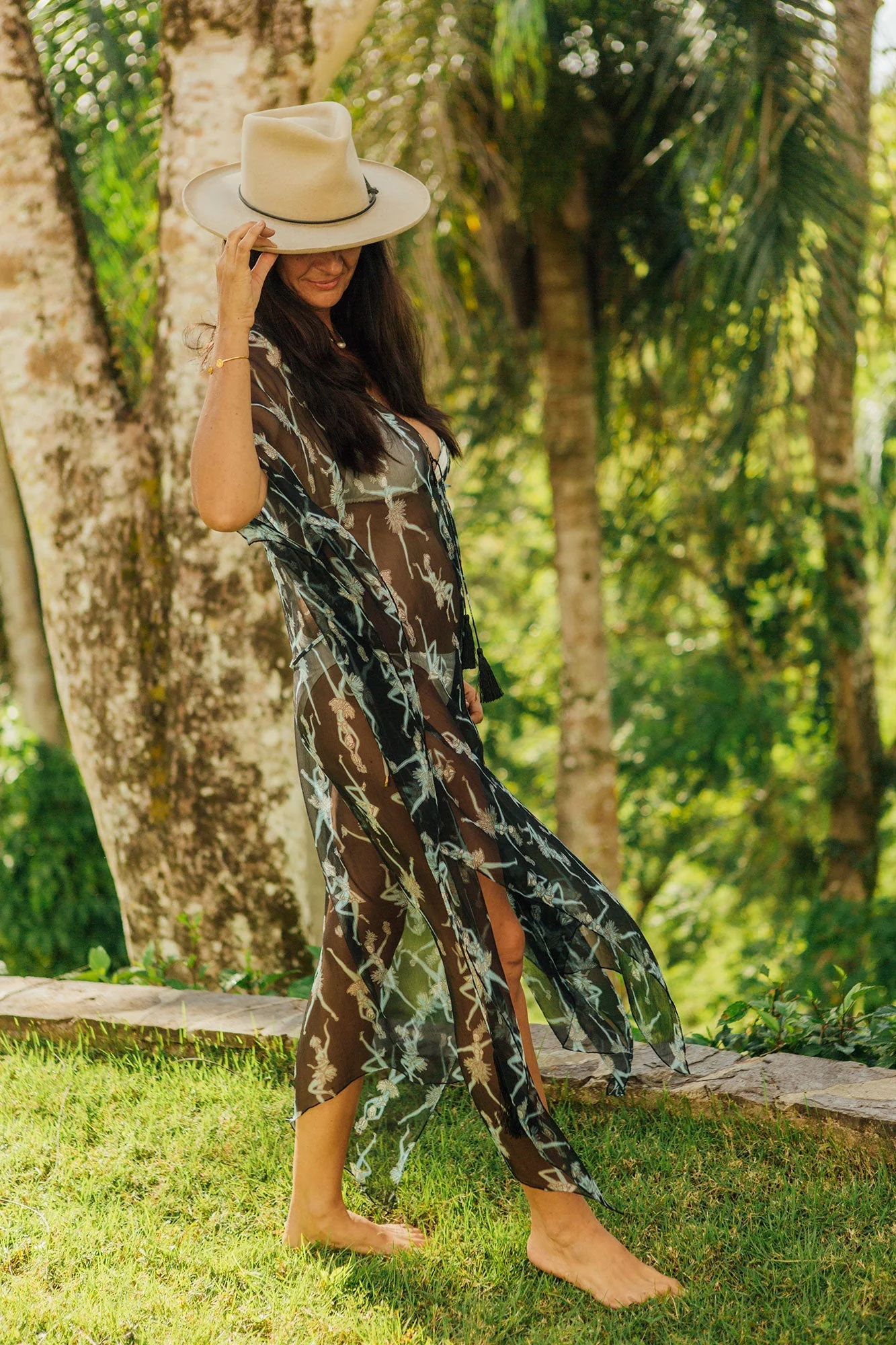 Silk Chiffon Ellie Kaftan FRUIT PUNCH - Image 9