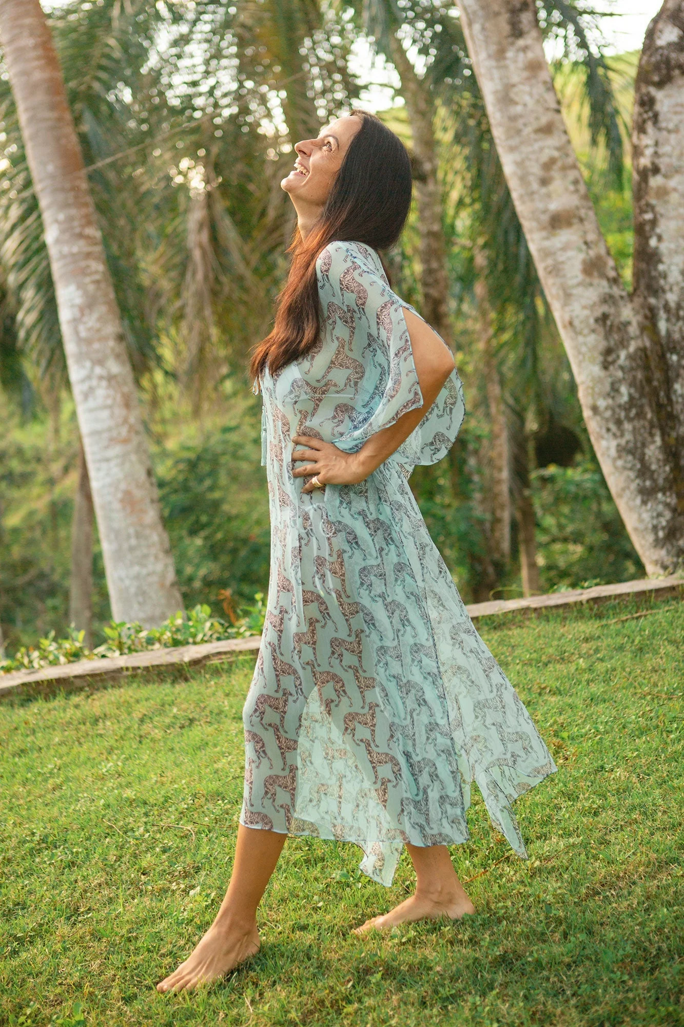 Silk Chiffon Ellie Kaftan LURCHER - Image 6
