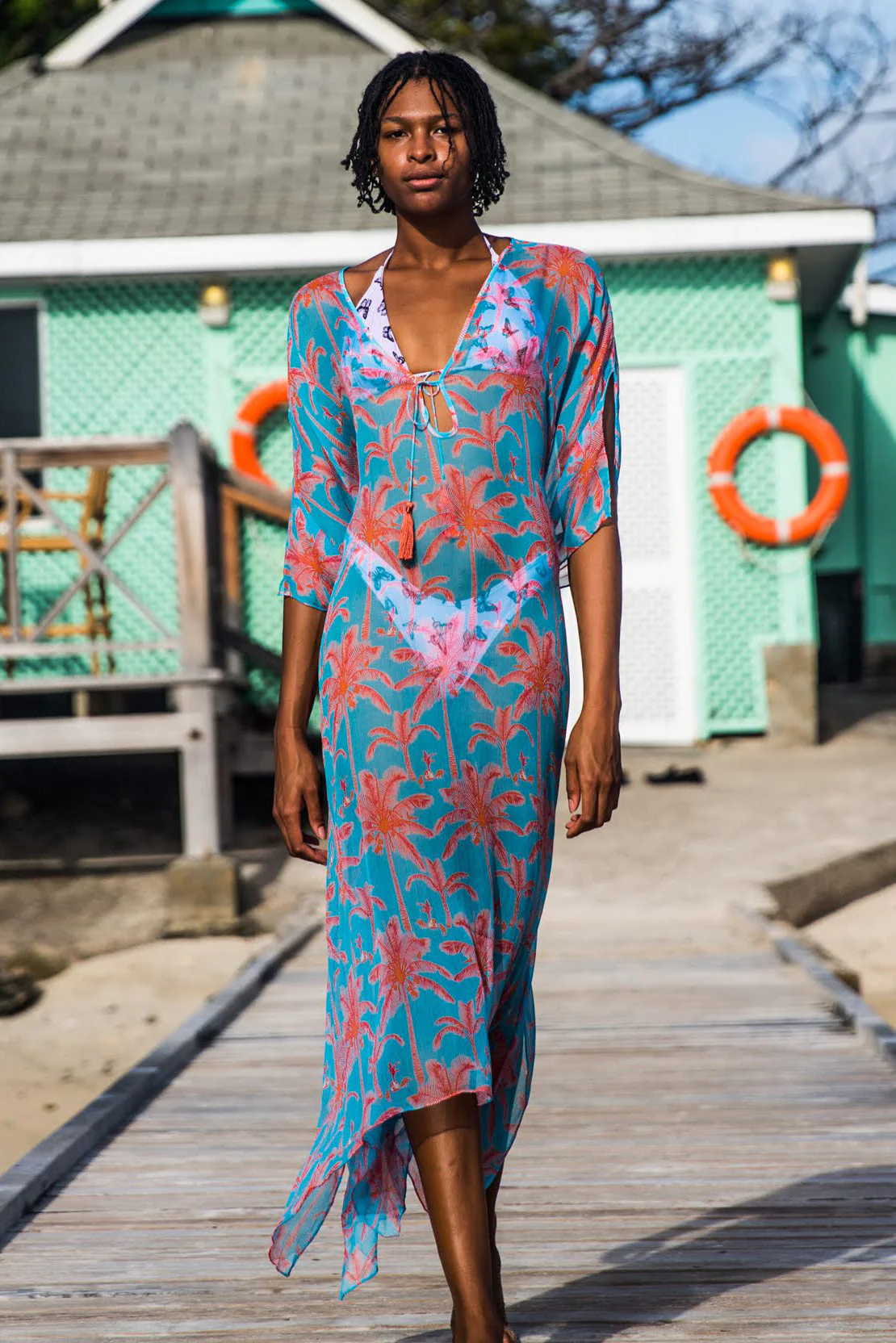 Silk Chiffon Ellie Kaftan PLANTATION - Image 4