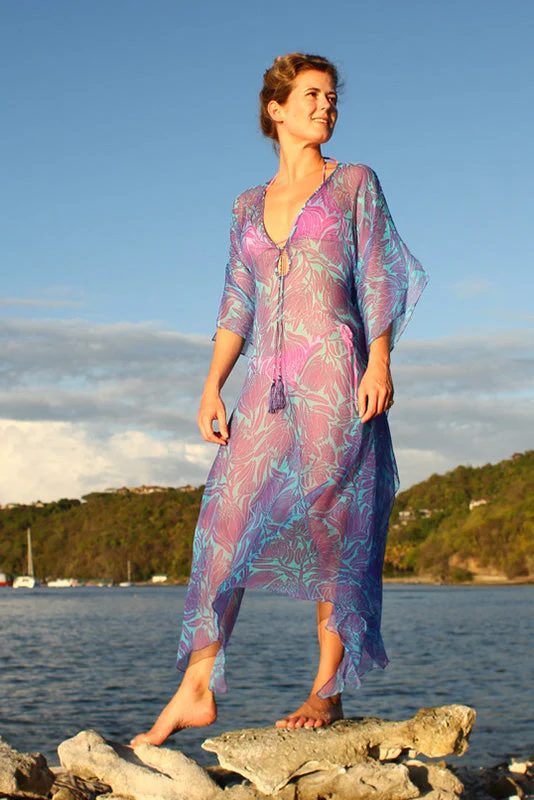 Silk Chiffon Ellie Kaftan PROTEA - Image 6