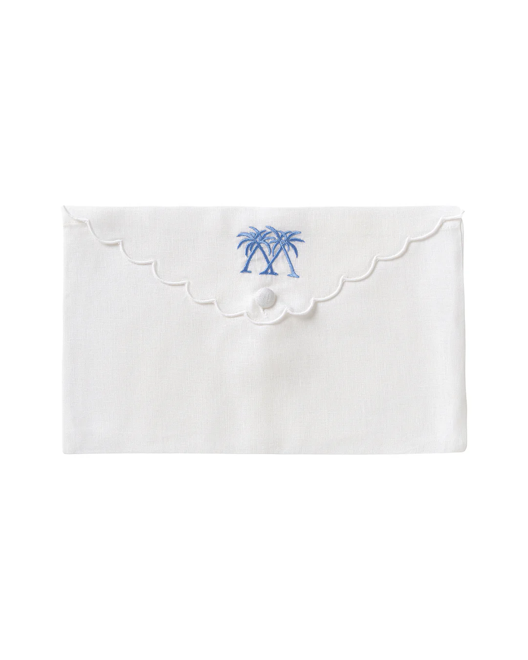 Embroidered Linen Envelope Bag PALMS - Image 6