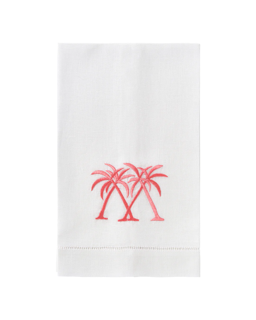 Embroidered Linen 4 Hand Towels PALMS - Image 4