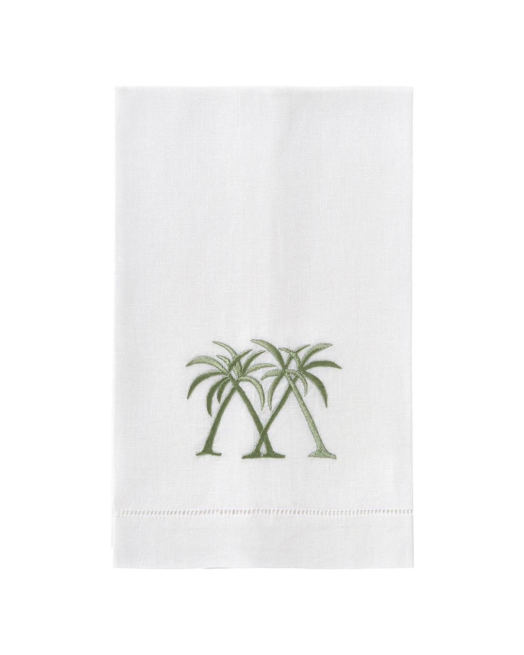 Embroidered Linen 4 Hand Towels PALMS - Image 5