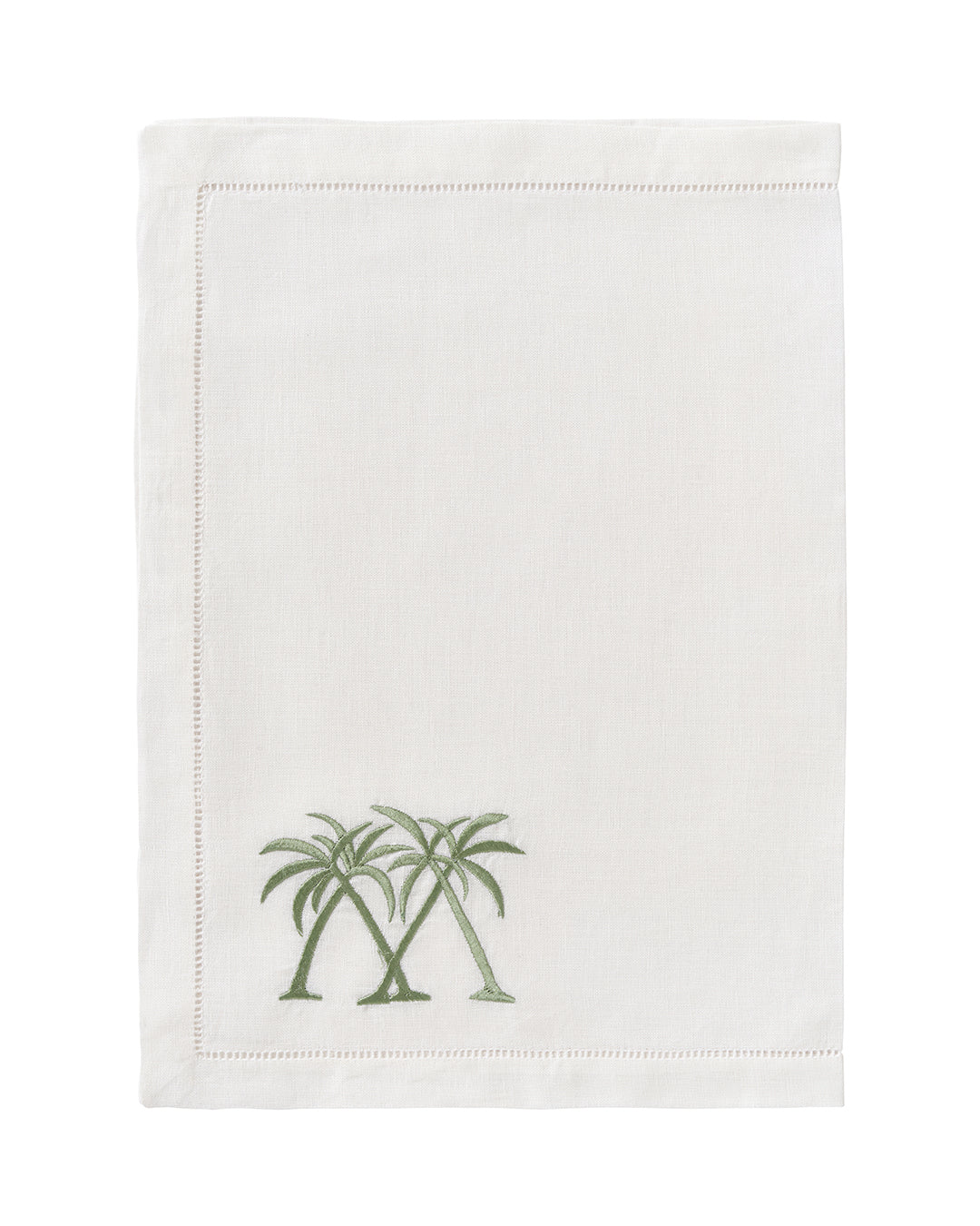 Embroidered Linen 4 Placemats PALMS - Image 4