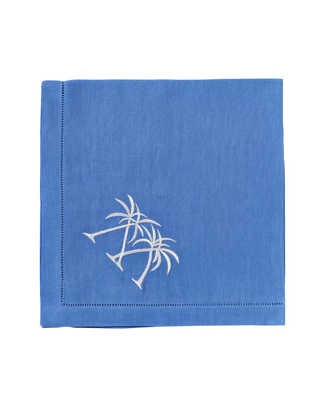 Embroidered Linen 4 Table Napkins PALMS - Image 4