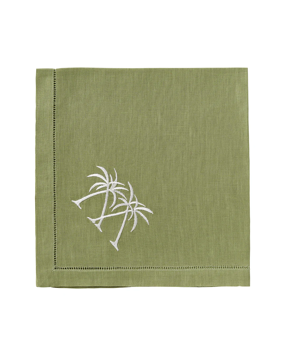 Embroidered Linen 4 Table Napkins PALMS - Image 5