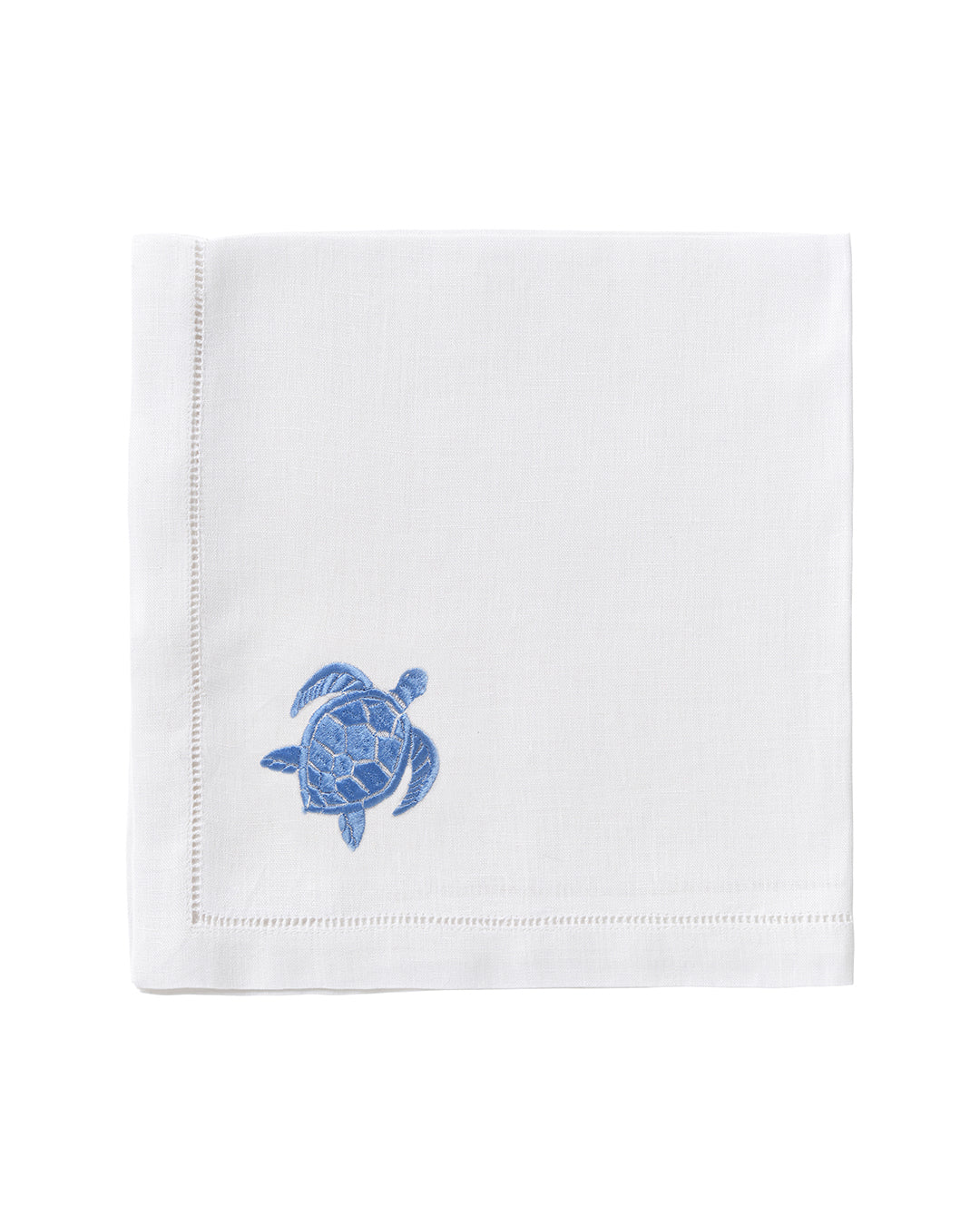 Embroidered Linen 4 Table Napkins TURTLE