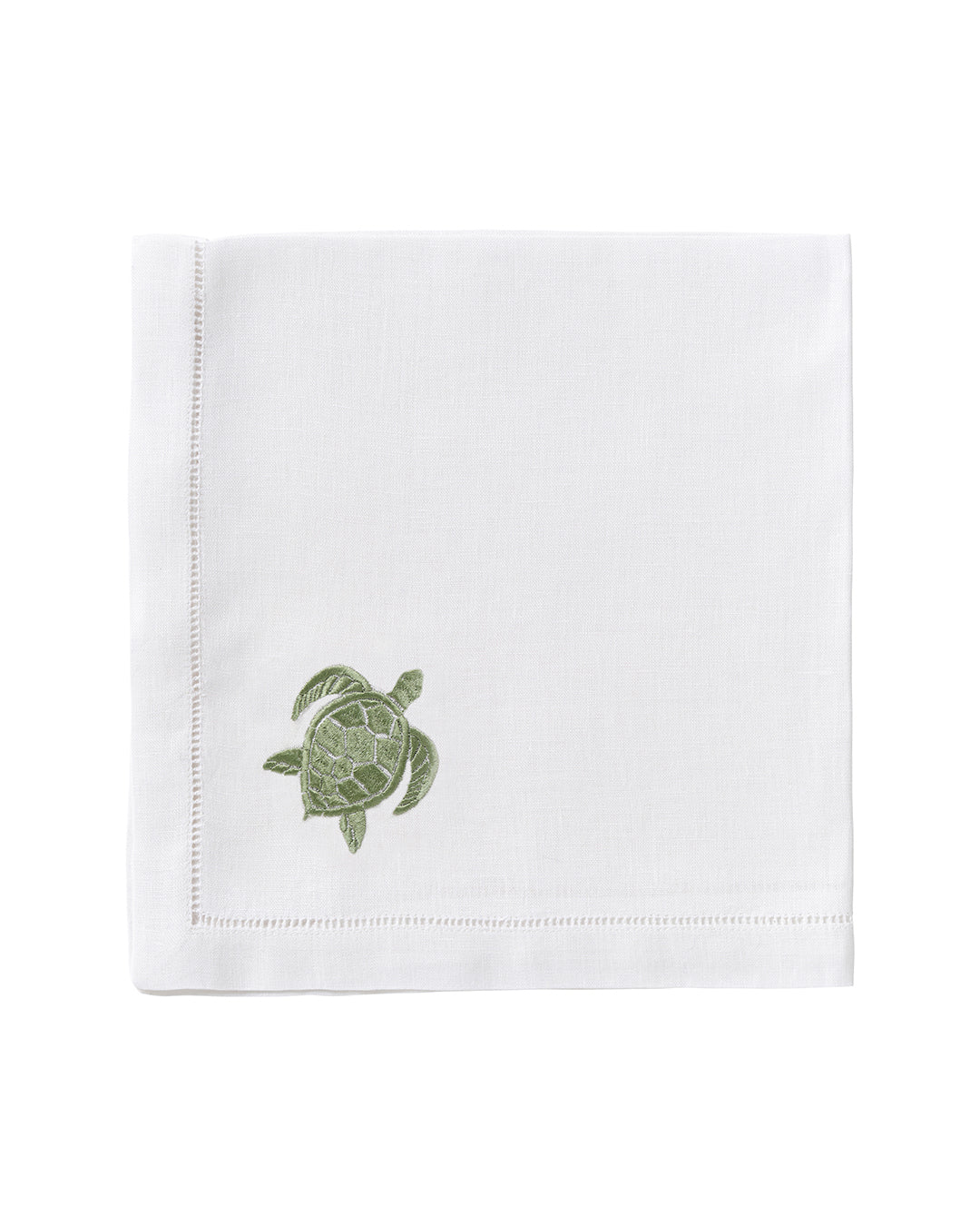 Embroidered Linen 4 Table Napkins TURTLE - Image 2