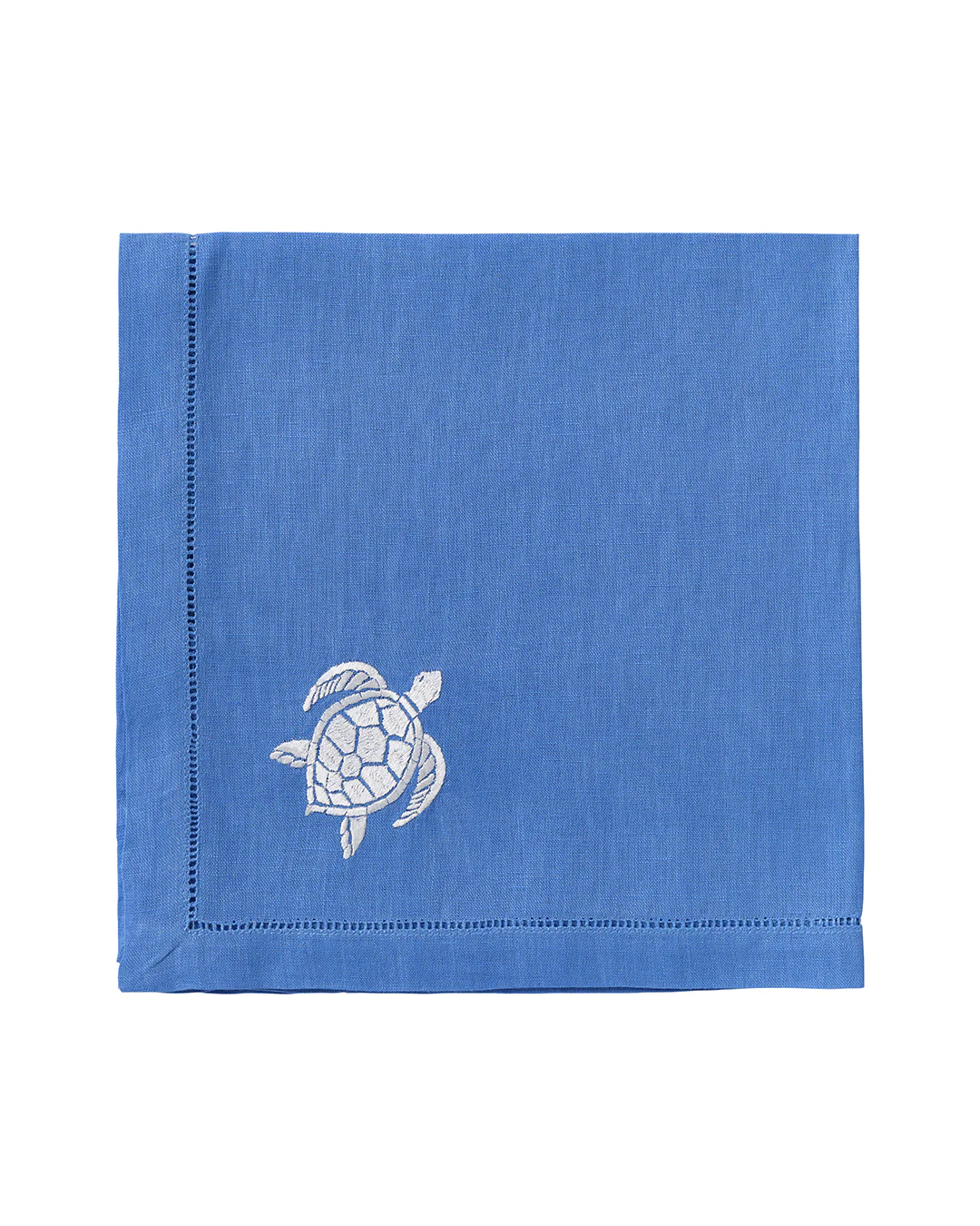 Embroidered Linen 4 Table Napkins TURTLE - Image 3