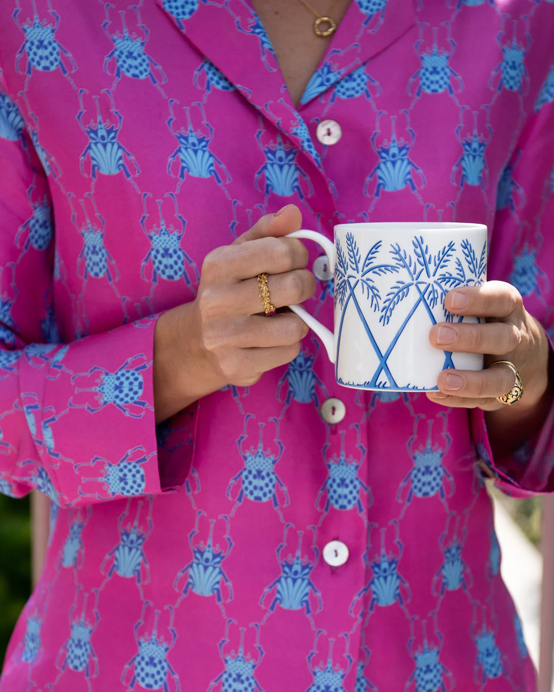 Fine Bone China Mug PALMS - Image 3