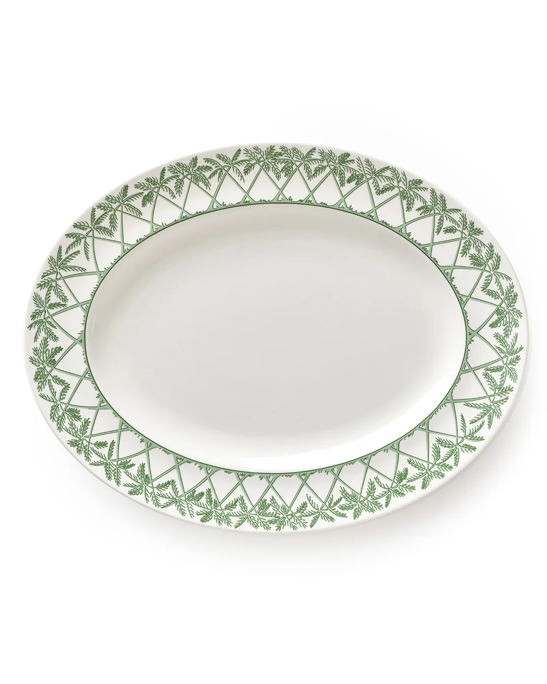 Fine Bone China Oval Serving Platter PALMS