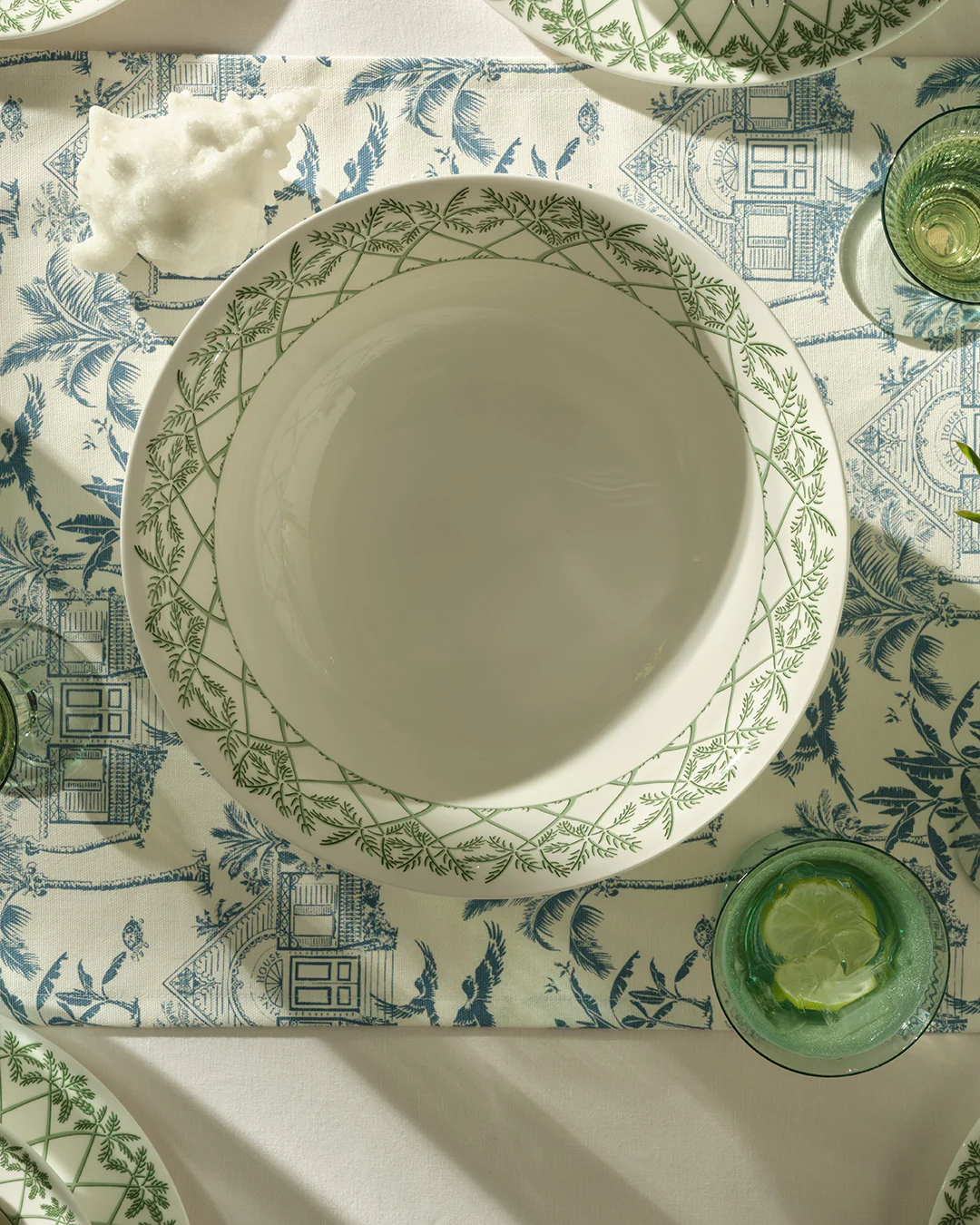 Fine Bone China Serving Bowl PALMS - Image 3