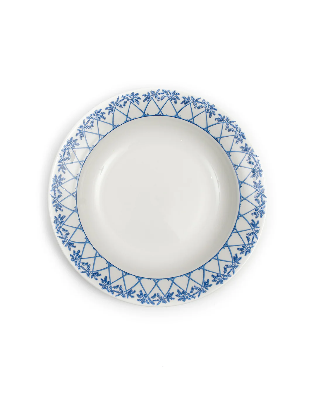 Fine Bone China 4 Rimmed Bowls PALMS - Image 9