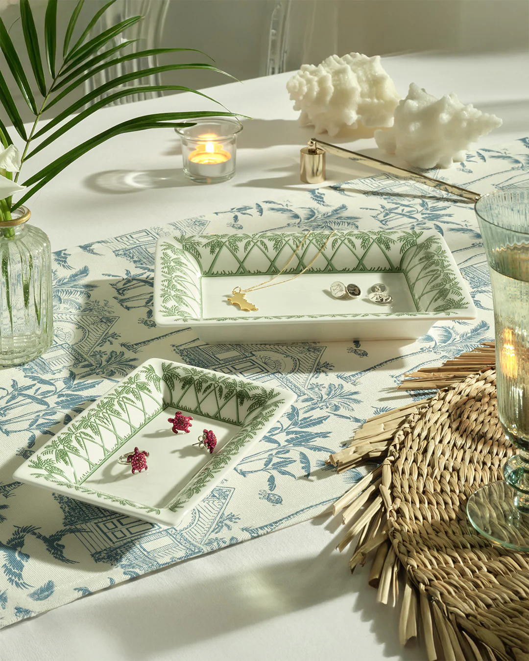 Fine Bone China Small Trinket Tray PALMS - Image 3