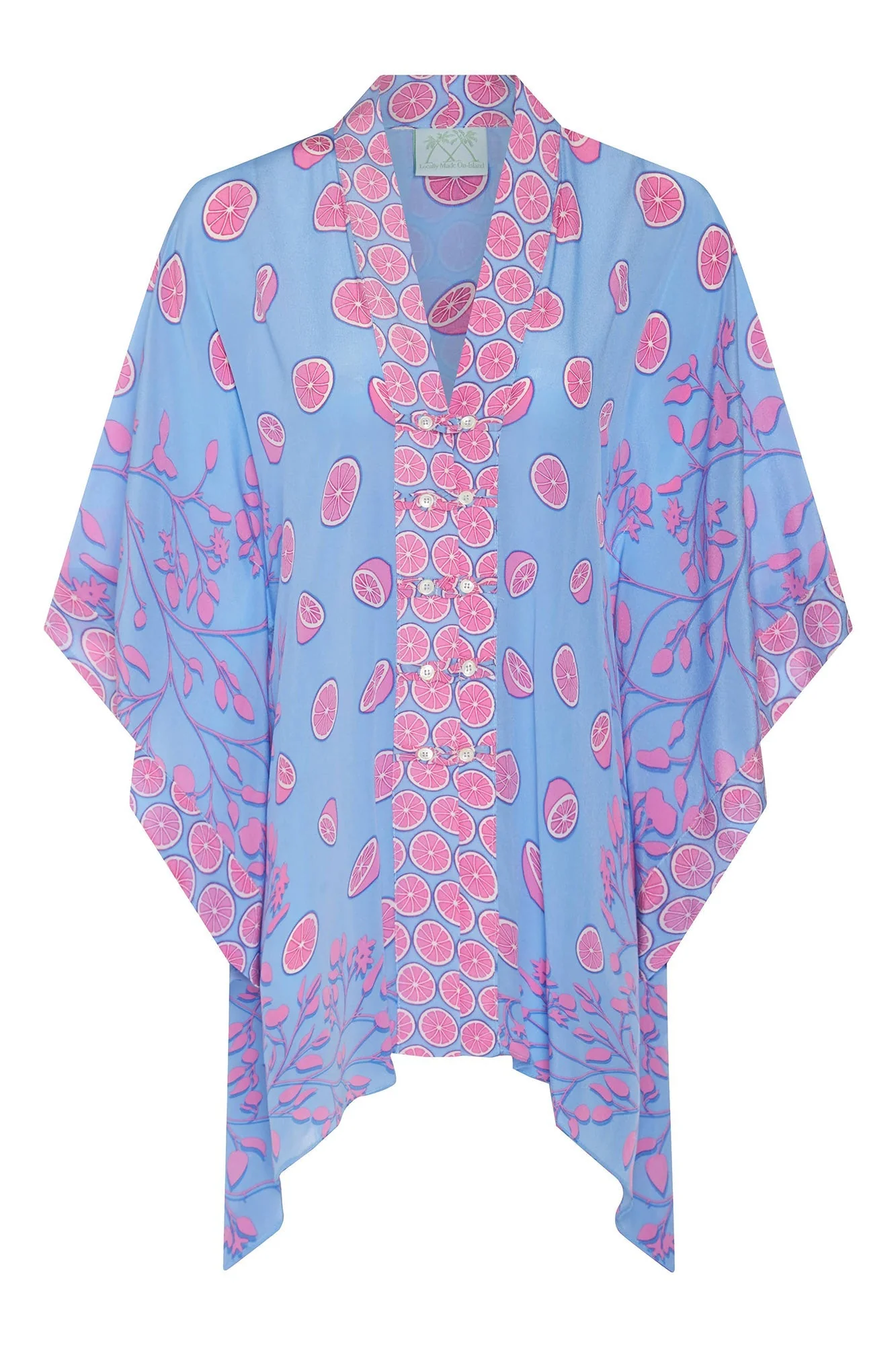 Silk Jade Poncho LIME TREE - Image 2