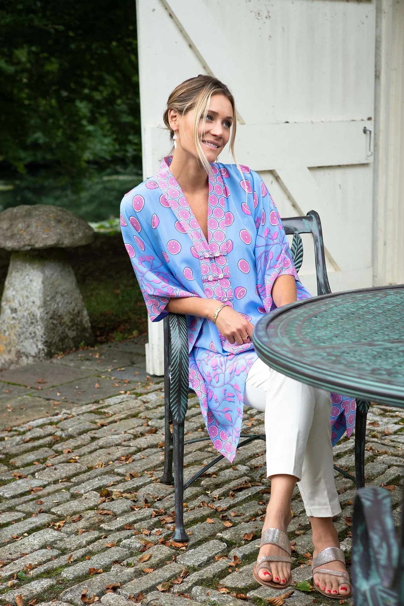 Silk Jade Poncho LIME TREE - Image 5