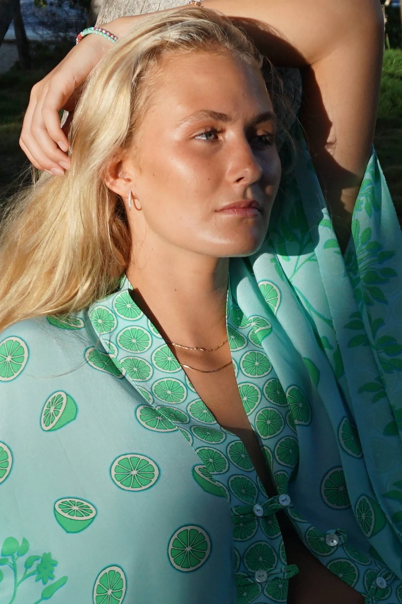 Silk Jade Poncho LIME TREE - Image 7