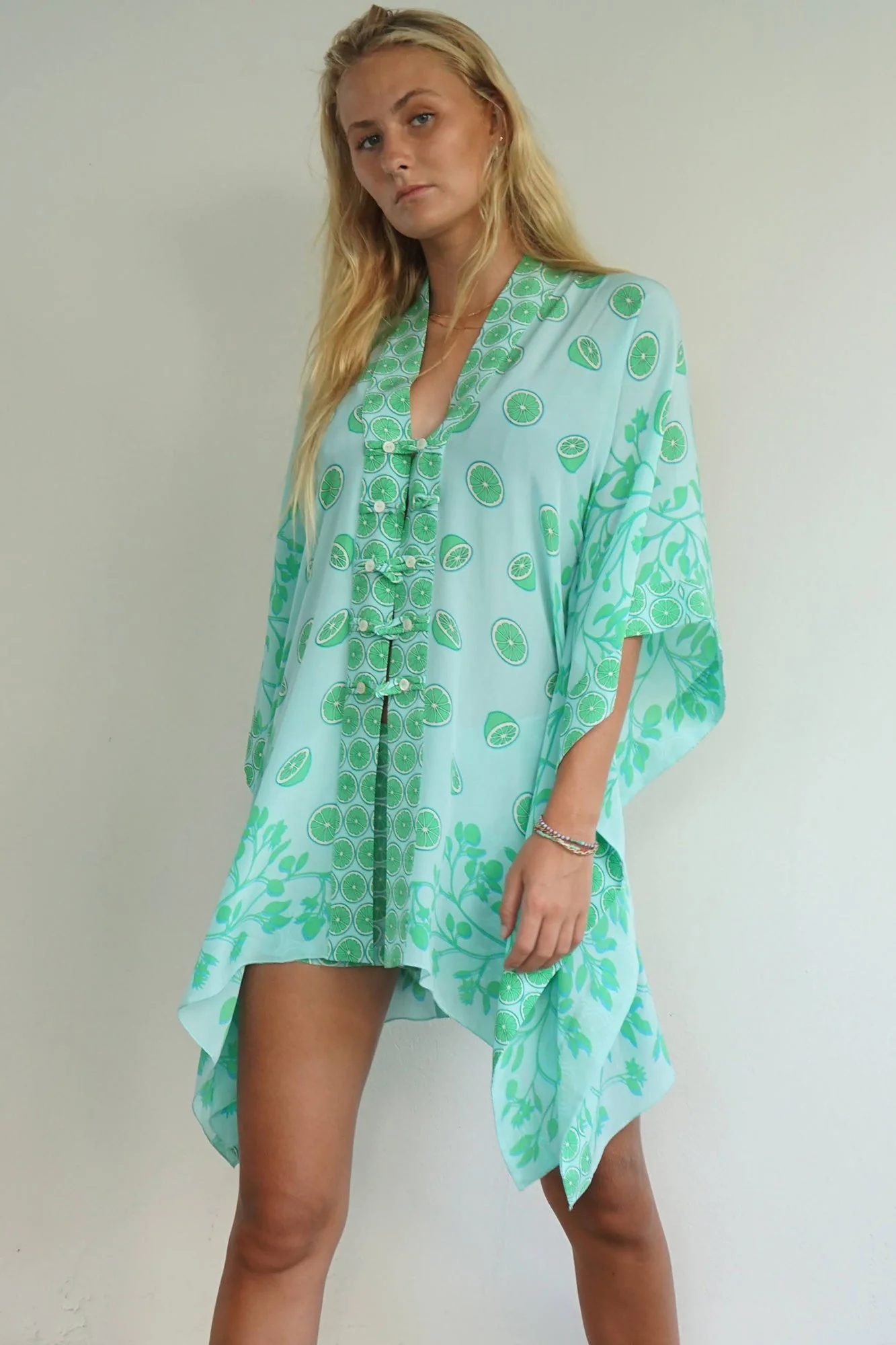 Silk Jade Poncho LIME TREE - Image 8