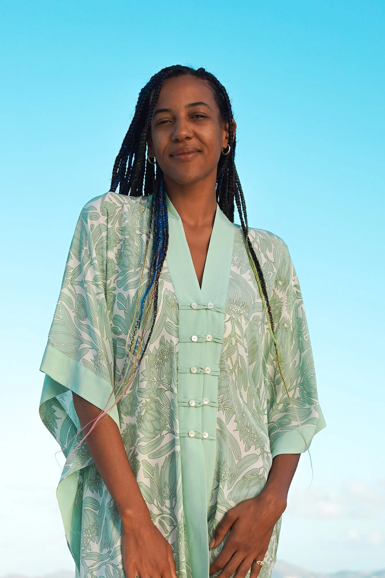 Silk Jade Poncho PROTEA - Image 3