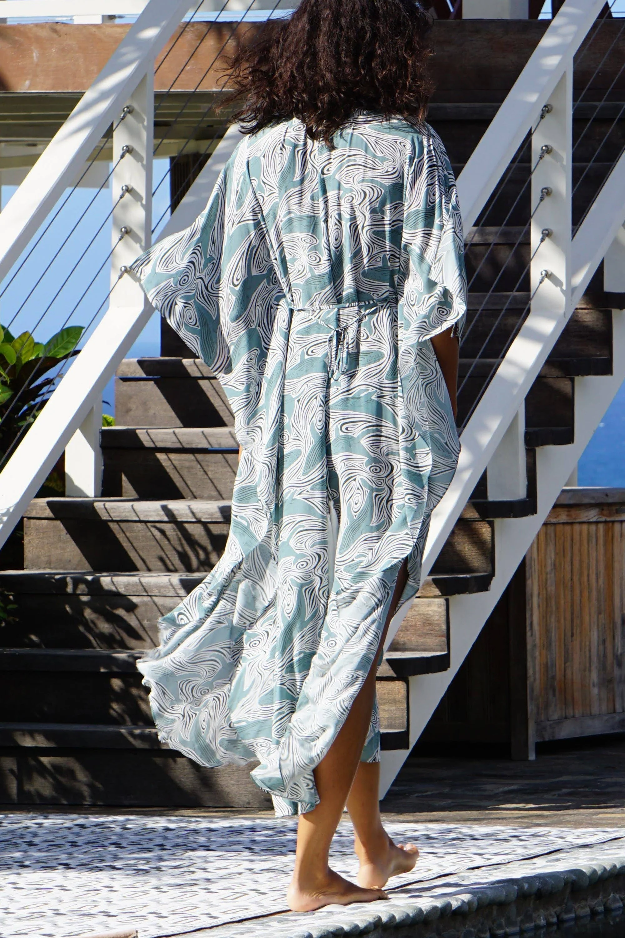 Silk Jenlee Kaftan WHALE - Image 3