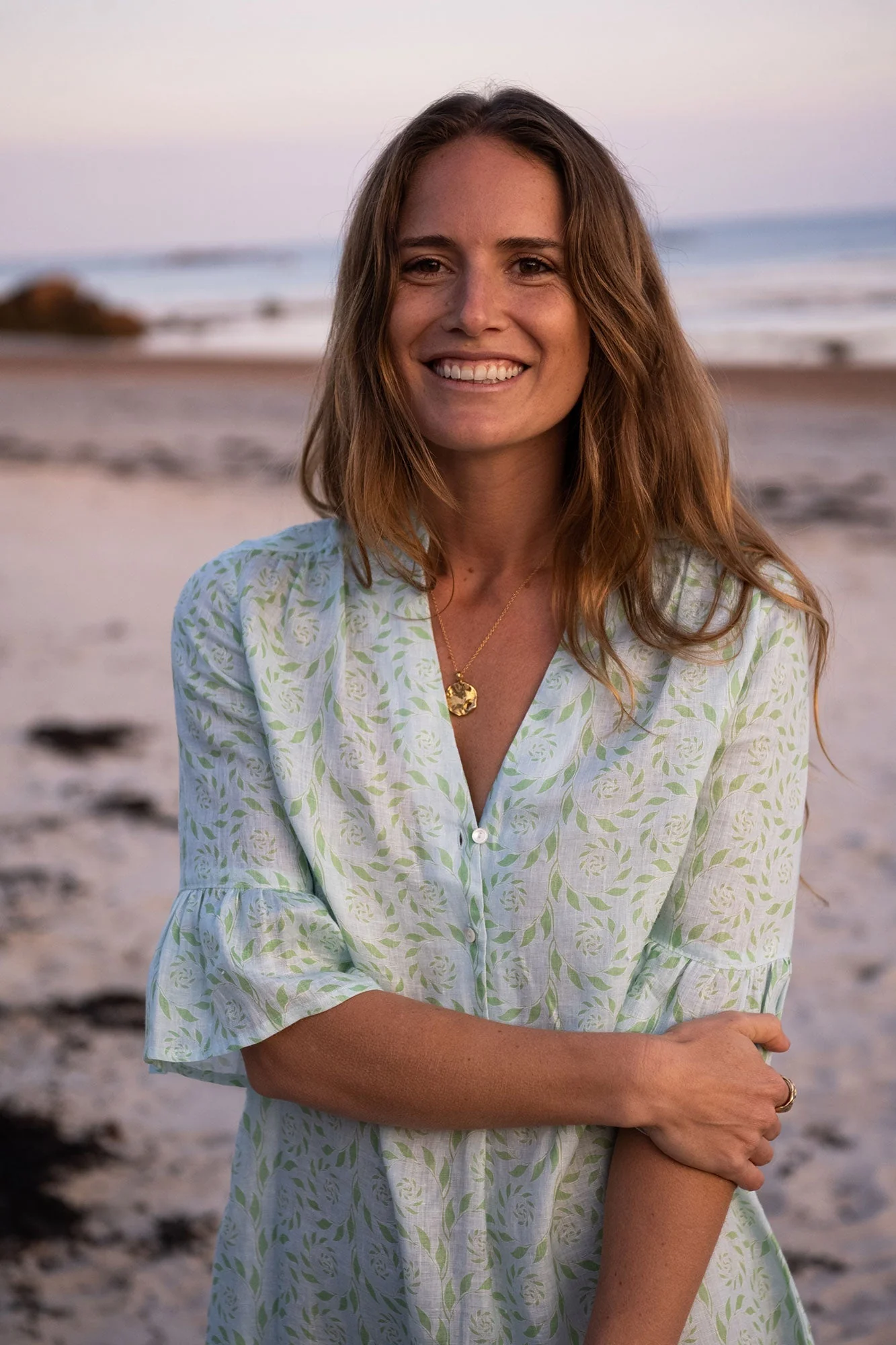 Linen Decima Dress FERN - Image 2