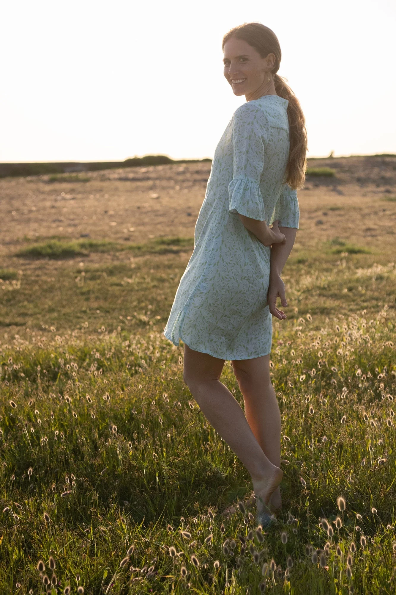 Linen Decima Dress FERN - Image 5
