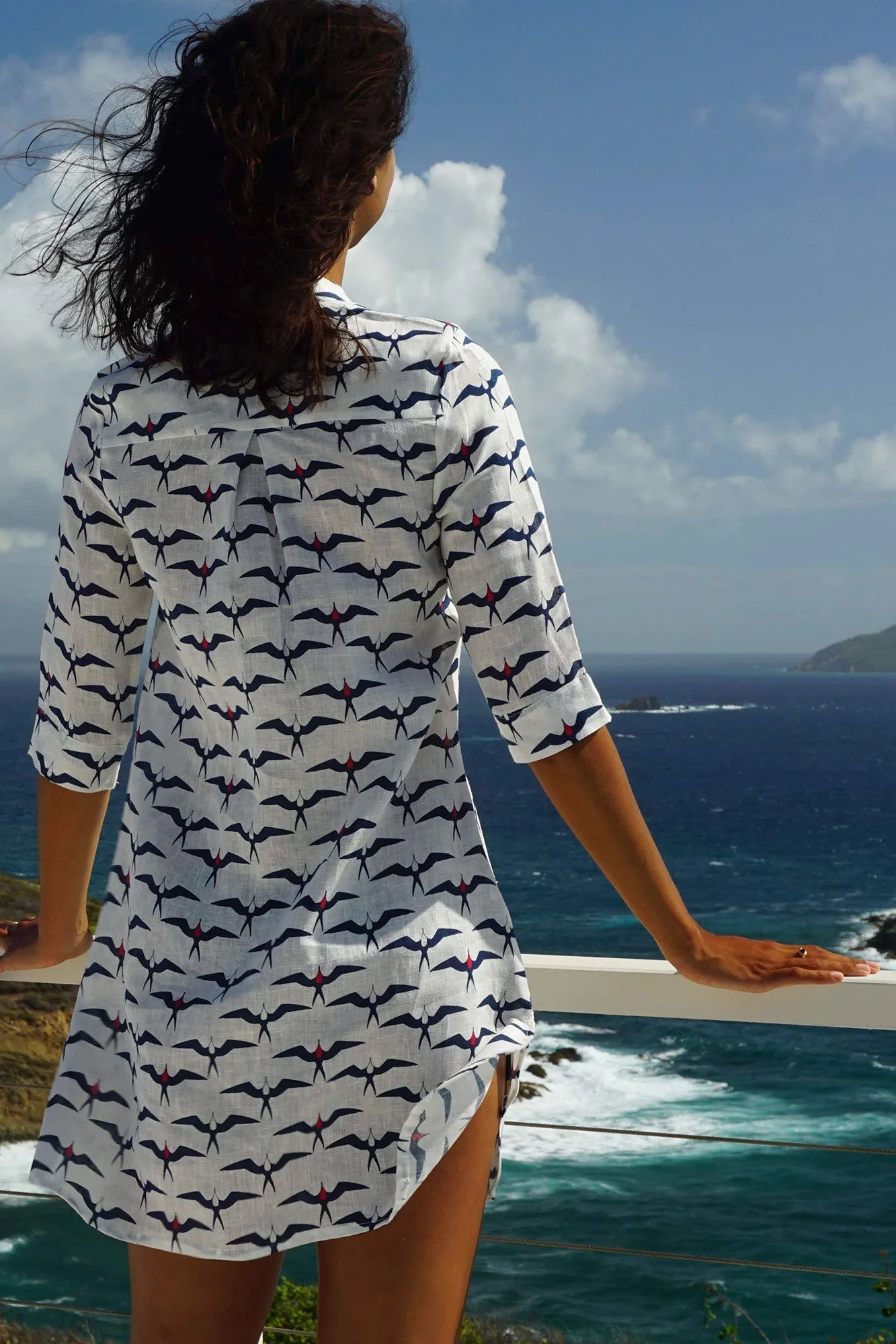 Linen Decima Dress FRIGATE BIRD - Image 5