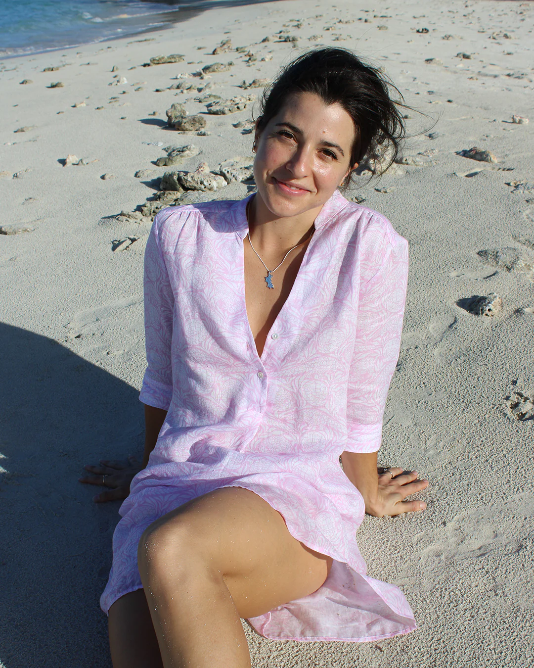 Linen Decima Dress PANGOLIN - Image 5
