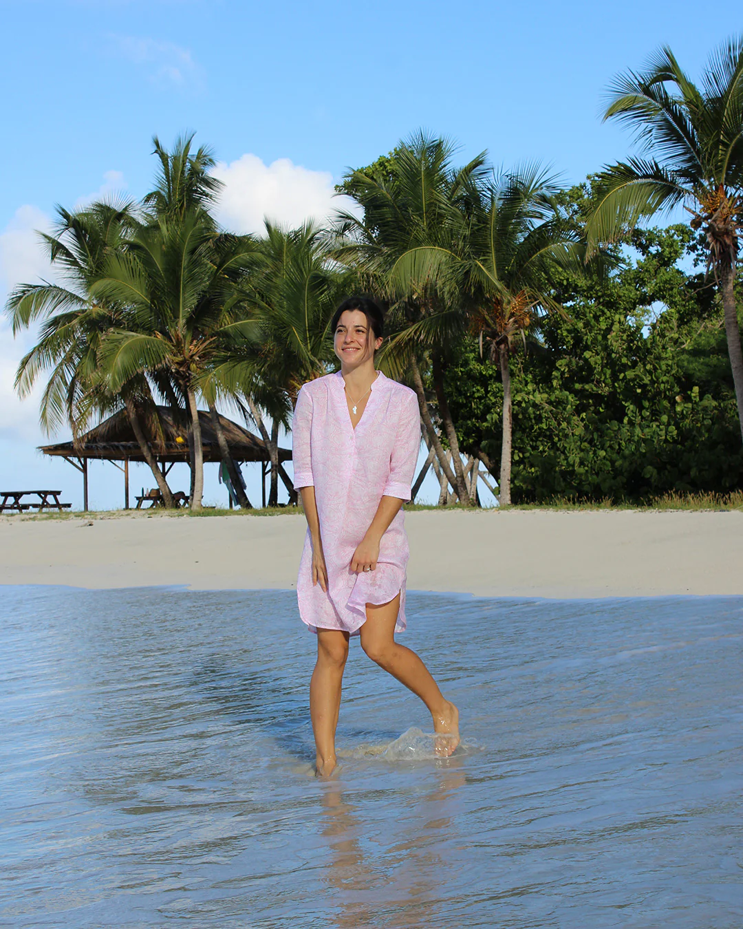 Linen Decima Dress PANGOLIN - Image 6