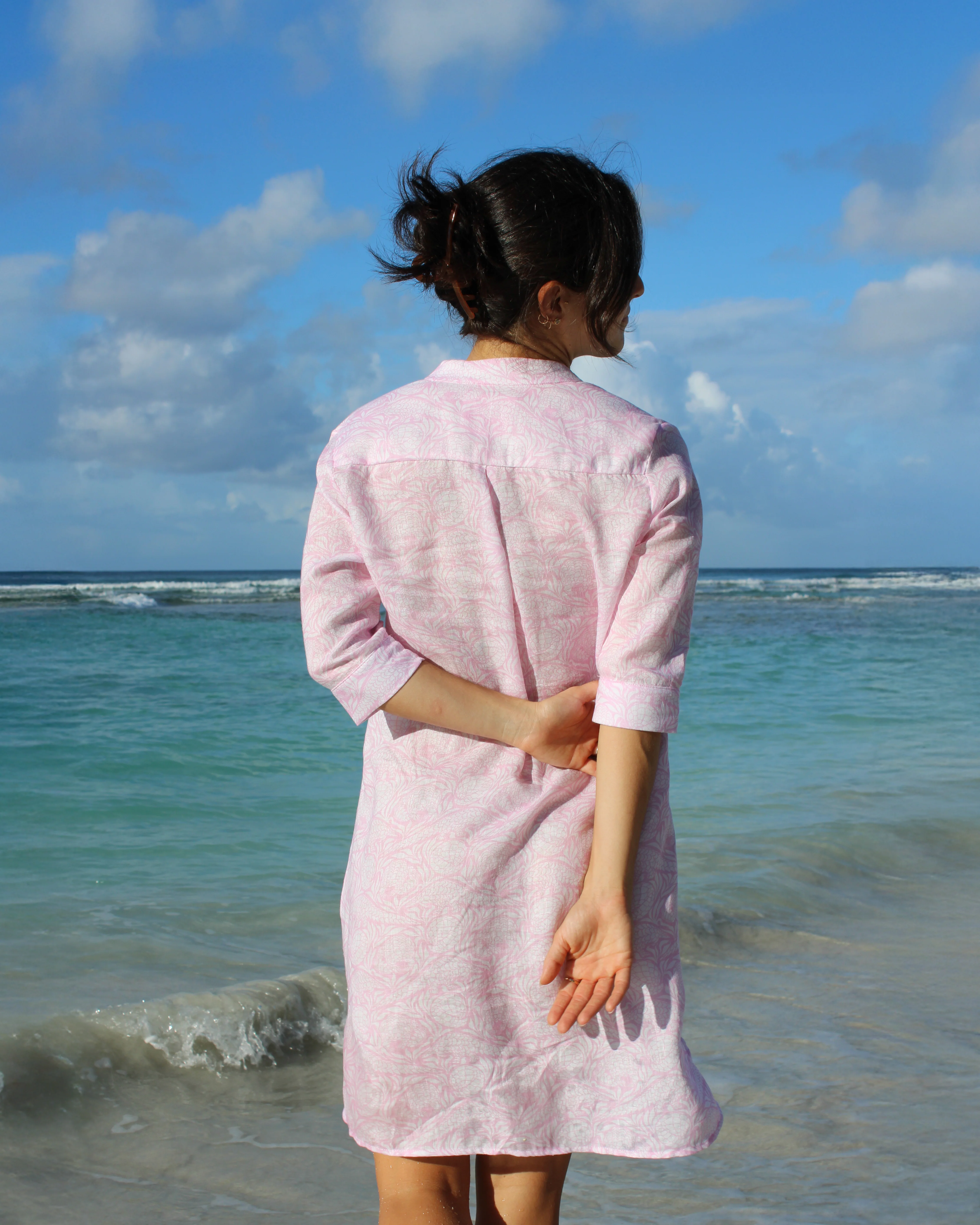 Linen Decima Dress PANGOLIN - Image 7