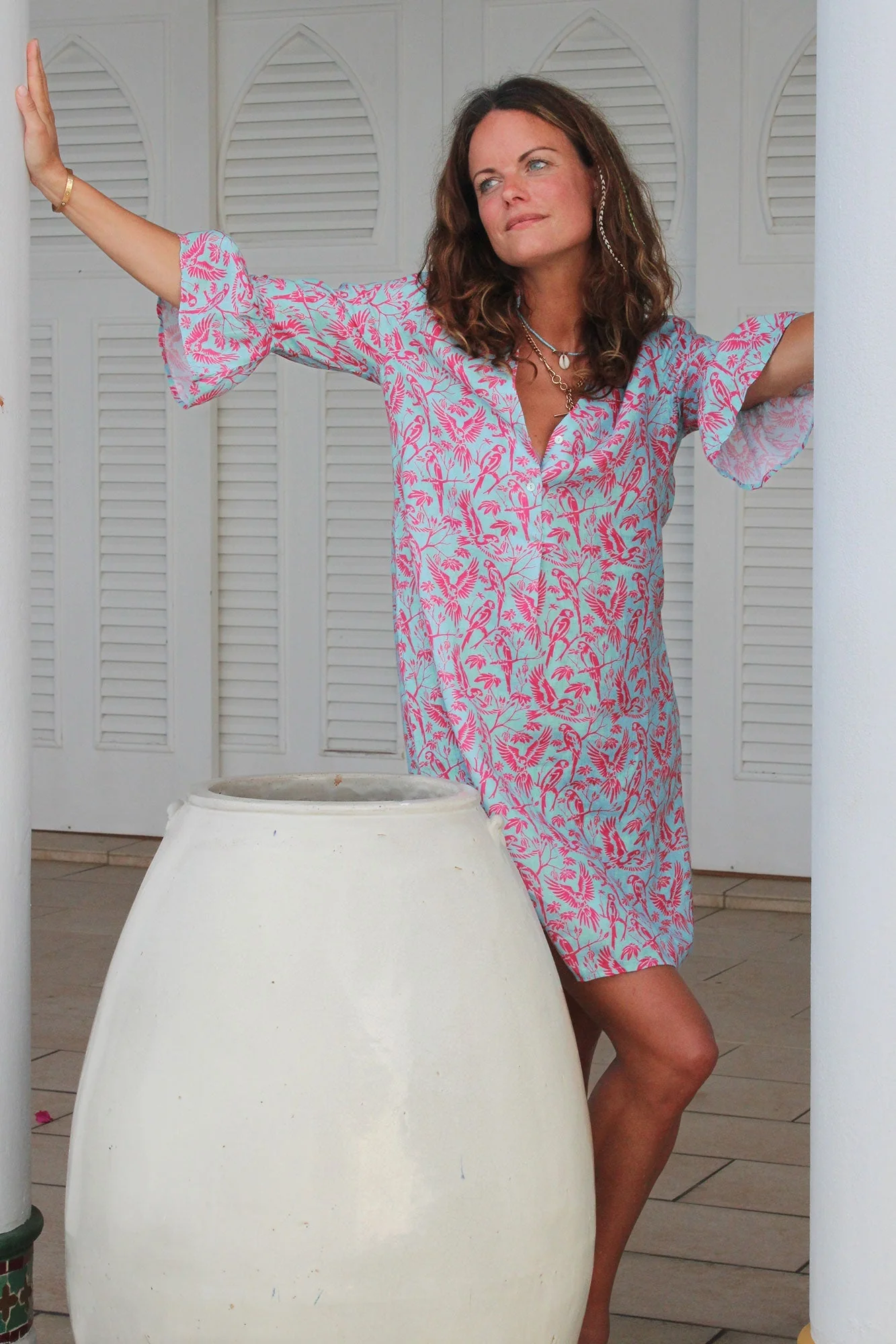 Linen Decima Dress PARROT - Image 10