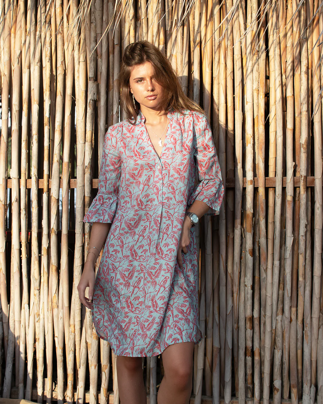 Linen Decima Dress PARROT - Image 3