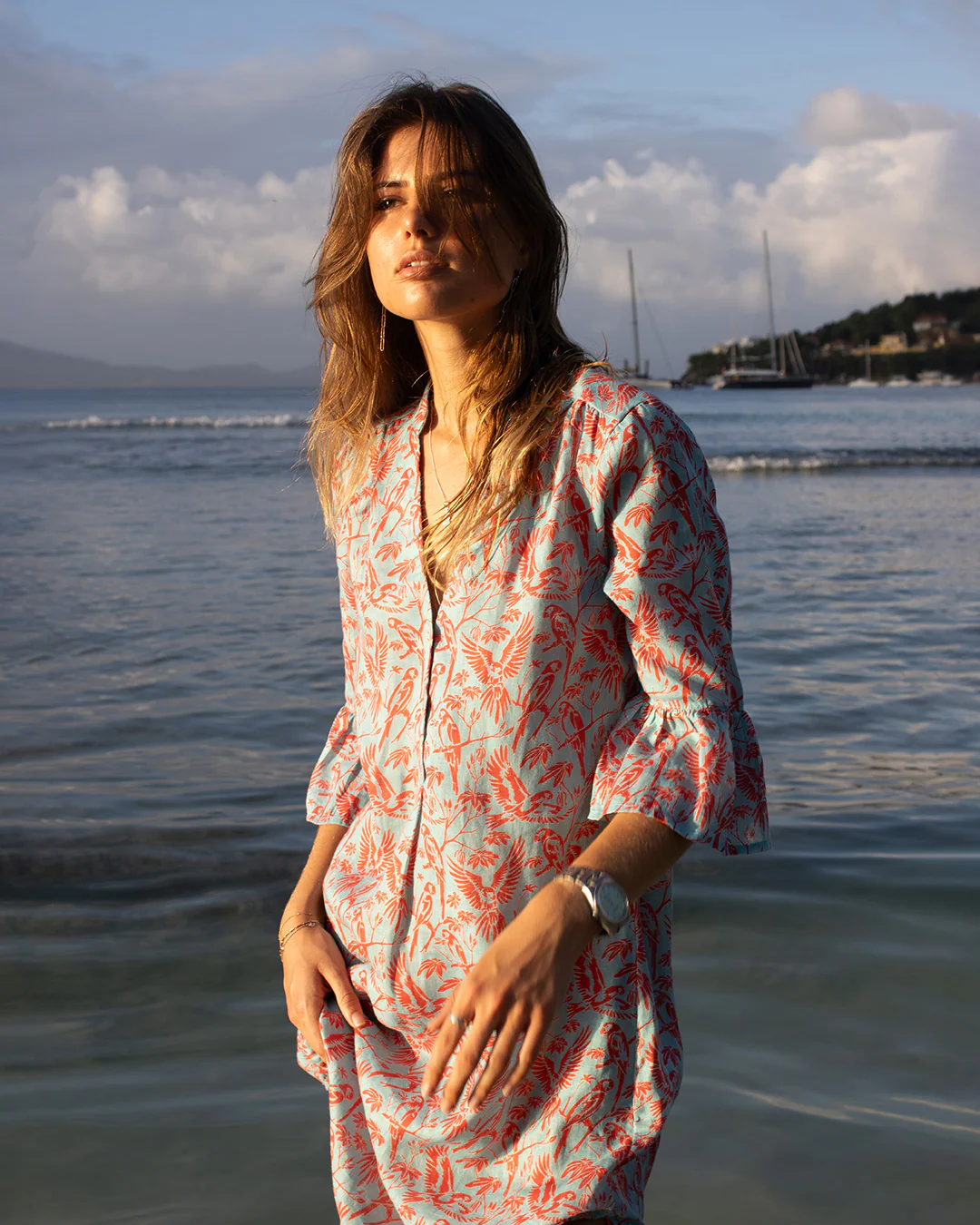 Linen Decima Dress PARROT - Image 5
