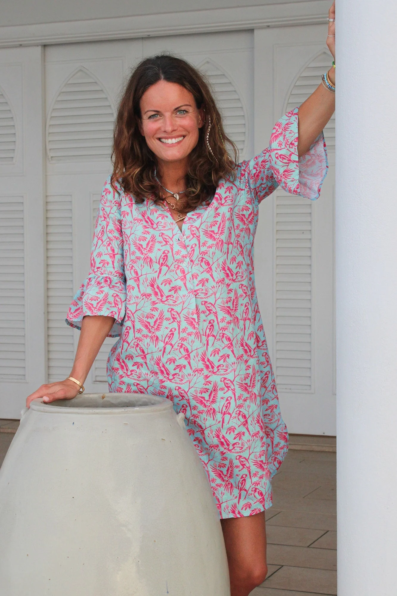Linen Decima Dress PARROT - Image 7