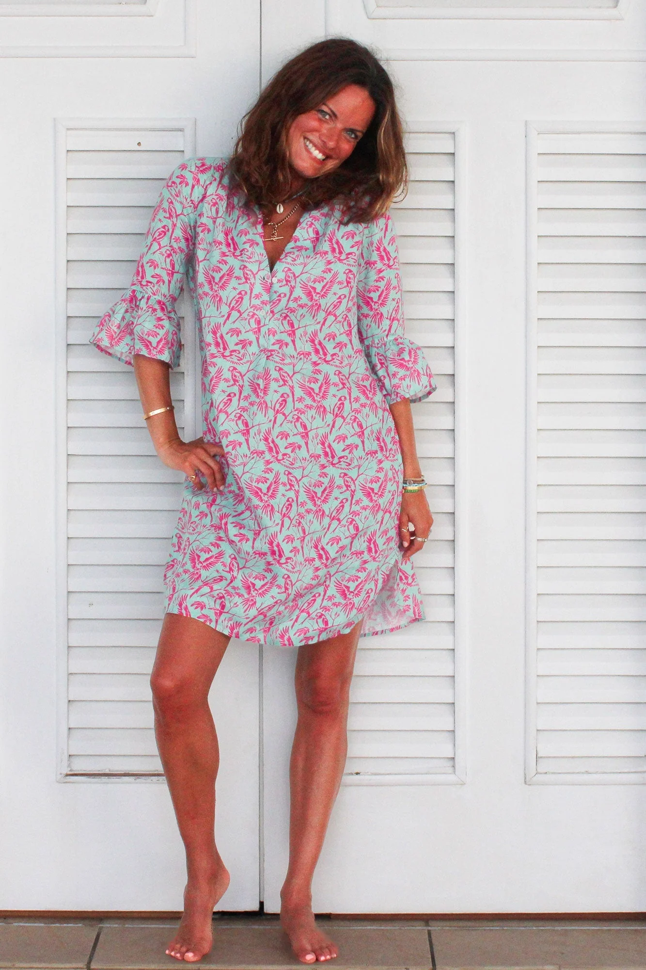 Linen Decima Dress PARROT - Image 8