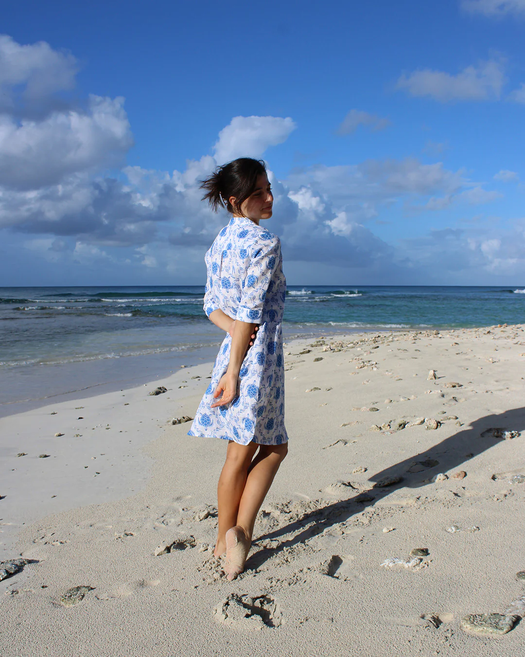 Linen Decima Dress TURTLE TRELLIS - Image 7